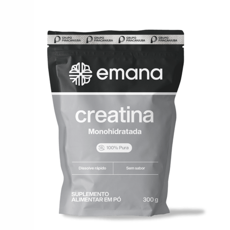 Suplemento creatina emana 300g refil monohidratada 100%