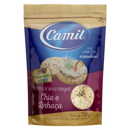 BISCOITO DE ARROZ INTEGRAL CHIA E LINHAÇA CAMIL