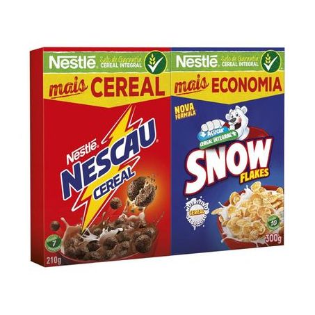 Cereal Nestlé Kit Nescau 210g + Snow Flakes 300g 
 
