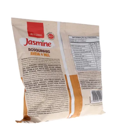 BISCOITO JASMINE ROSQUINHA INTEGRAL AVEIA MEL 120G 360-15
