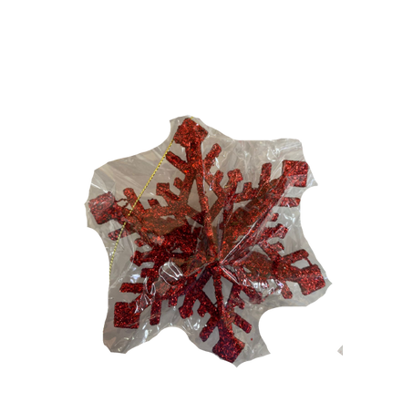 ENFEITE NATAL FLOCO DE NEVE C/GLITER WF1145       