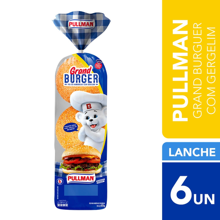 PÃO PULLMAN HAMBURGUER C/GERGELIM 420G