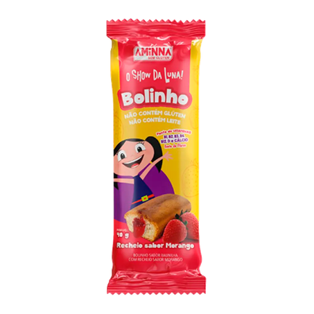Bolinho aminna sem glúten morango 40g