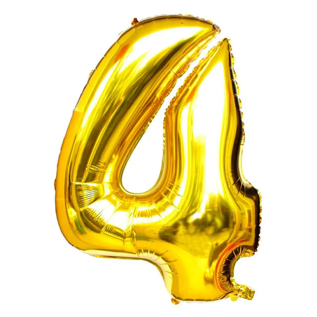 BALAO FESTA DOURADO NUMERO 4