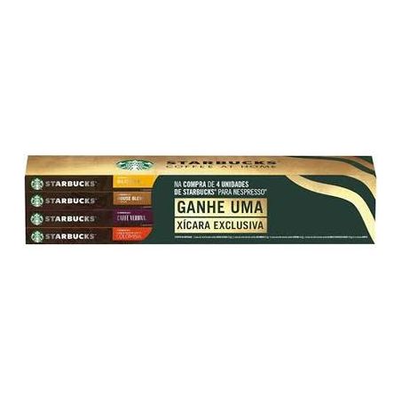 Nespresso starbucks 40 cápsulas + xícara exclusiva