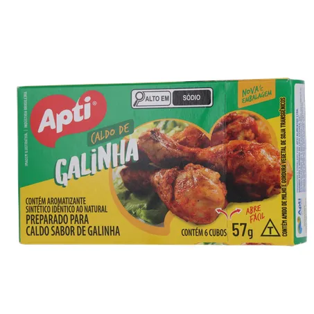 Caldo em Cubos Apti Galinha Caixa com 6un - 57gr 360-2