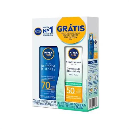 KIT NIVEA SUN PROTECT F70 200ML+PROTOR FACIAL F60 