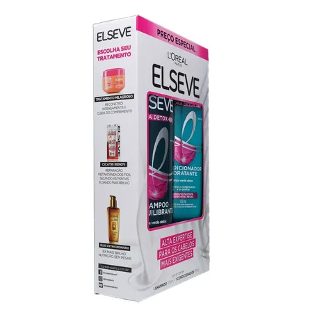 KIT ELSEVE HYDRA DETOX SHAMPOO 375ML + CONDICIONADOR 170ML 360-30