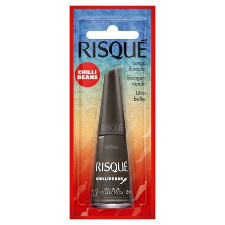 ESMALTE CREMOSO RAINHA DA SELVA DE PEDRA RISQUÉ CHILLI BEANS CARTELA 8ML