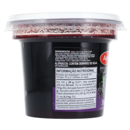 DOCE DE FRUTAS AUREA UVA E MAÇA 350G 360-29