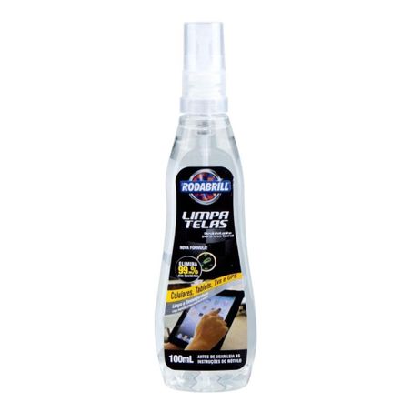 Limpa tela rodabrill grátis pano de microfibra 100ml