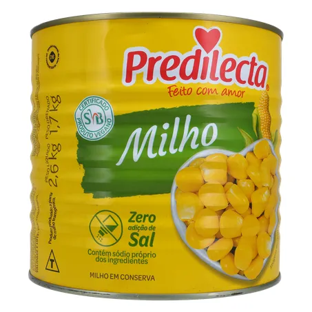 Milho verde predilecta lata 1,7kg 360-34