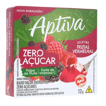 GELATINA APTI 12G ZERO FTAS VERMELHAS 360-34