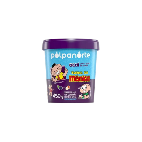 Sorbet Açaí Polpa Norte Com Guaraná e Creme De Avelã Pote 450g 
 