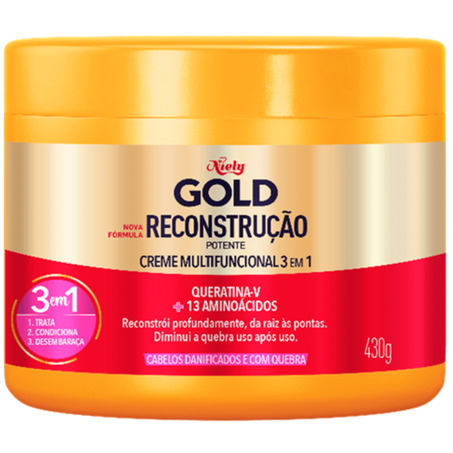 Creme tratamento niely gold 430ml reconstrução potente