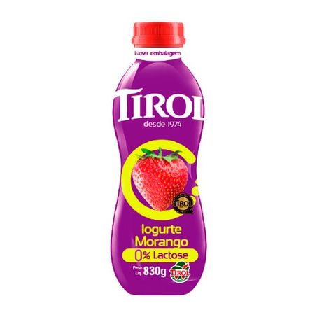 IOGURTE TIROL ZER LACT MORANGO 830G