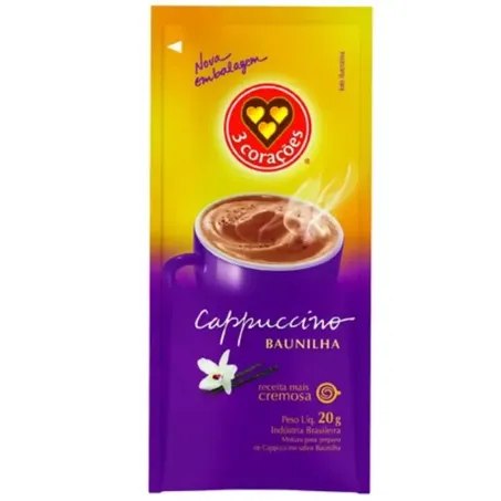 CAPPUCCINO 3 CORACOES BAUNILHA SACHE 20G
