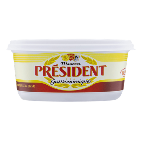 Manteiga President sem sal Pote 200g