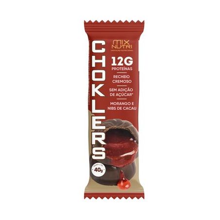 Barra de Proteína Mix Nutri Choklers Morango / Nibs de Cacau 40g