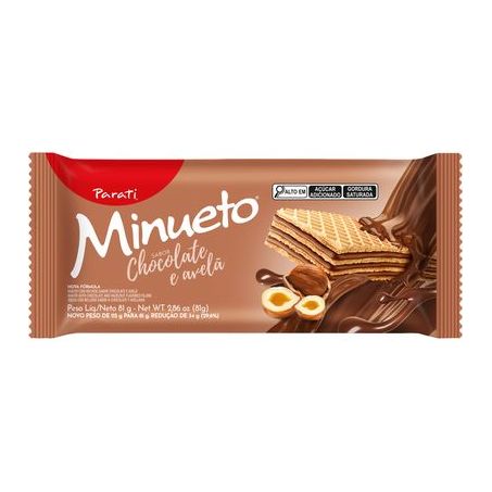 Wafer Parati Minueto Chocolate C/Avela 81 G 9600401003
