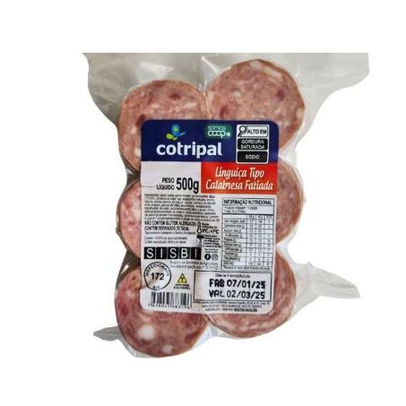LINGUIÇA CALABRESA FATIADA COTRIPAL 500G 