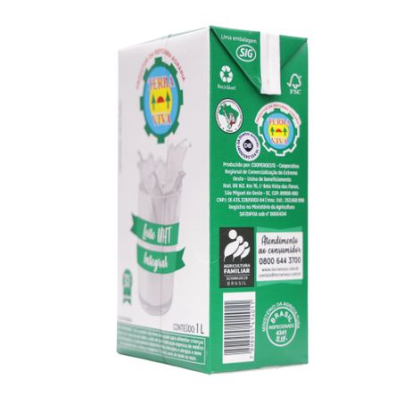 Leite UHT Integral Terra Viva Caixa 1lt 360-40