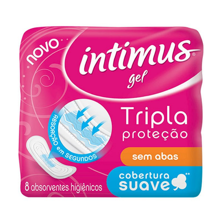 Absorvente intimus 8un normal suave sem abas