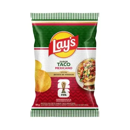 BATATA LAY'S TACO MEXICANO 62G