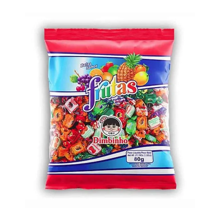 Bala Dimbinho Frutas 80g