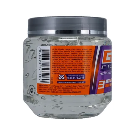 Gel fixador sergio paris brilho m.forte 240g 360-26
