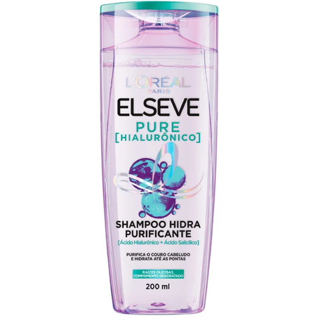 Shampoo elseve 200ml pure hialuronico