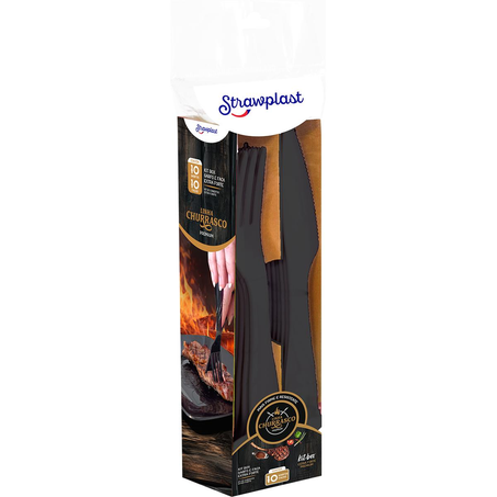 Kit para Churrasco Strawplast Garfo/ Faca