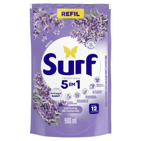 LAVA ROUPAS SURF LIQUIDO SACHE LAVANDA 900ML