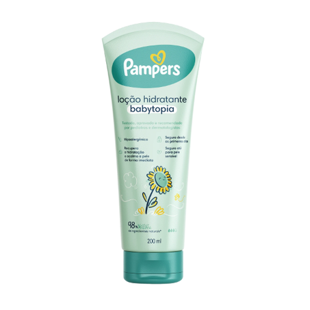 Locao hidratante pampers 200ml babytopia