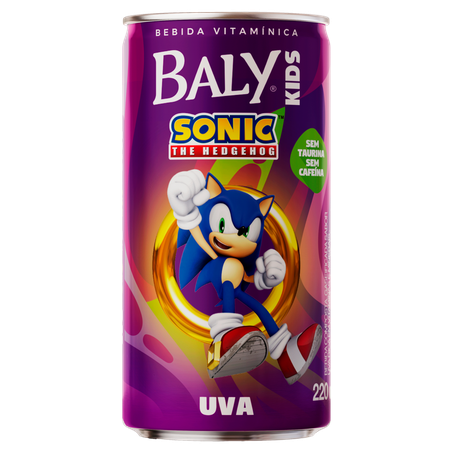 Suplemento Alimentar Líquido Uva Zero Lactose Sonic Baly Kids Lata 220ml