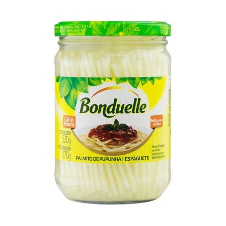 Palmito pupunha 520g bonduelle spaguetti