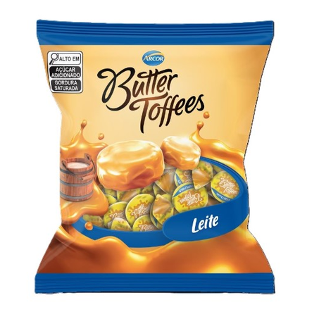 Bala Caramelos de Leite Butter Toffees Pacote 90g