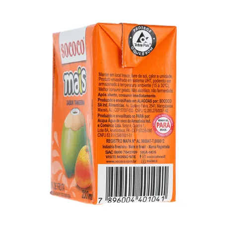 Água De Coco SococoTangerina 200ml 360-7