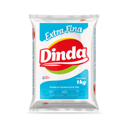 Farinha de mandioca extra fina dinda 1kg