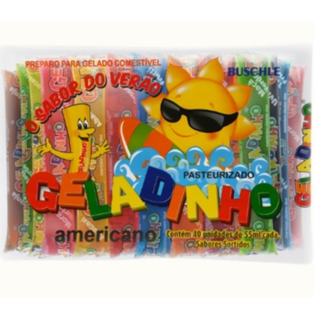 Geladinho americano 55ml sort pcc/40un