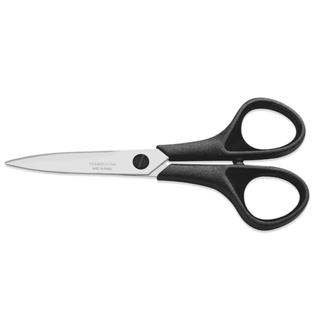 Escolar tesoura preta tramontina inox un