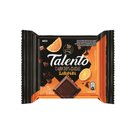 Choc barra talento garoto dark lara 75g