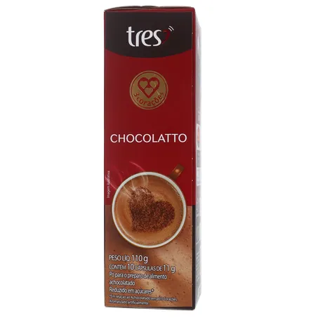 Cápsula 3 Corações Chocolate C/10 110g 360-19