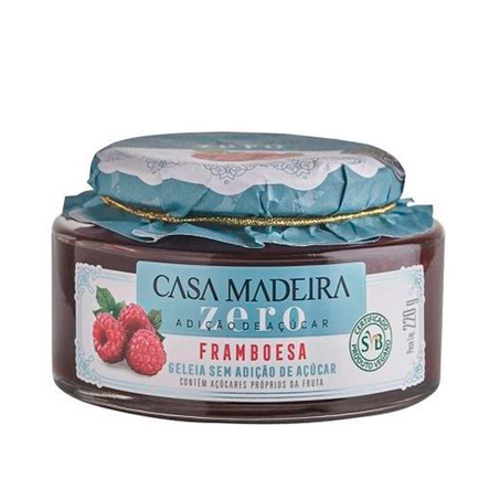 Geleia de Framboesa Zero Adição de Açúcar Casa Madeira 220G