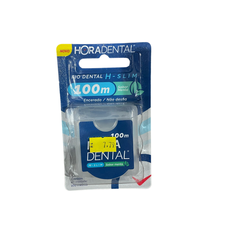 Fio dental hora dental h slim menta 100m