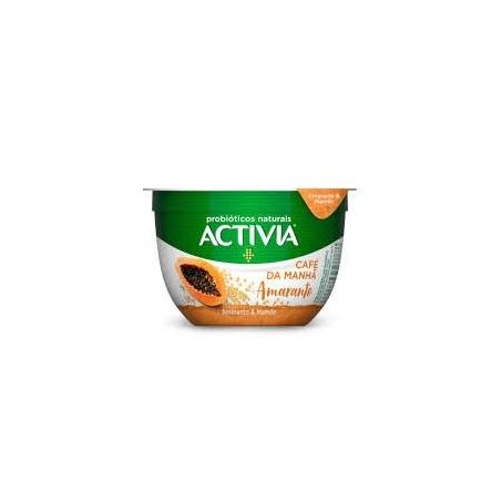 Leite fermento activia cafe da manha amaranto/mamao 170g