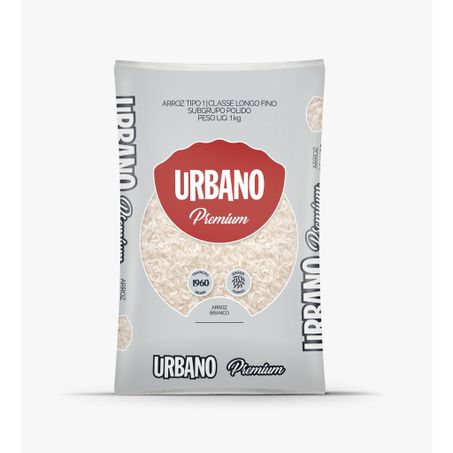 ARROZ BRANCO URBANO PREMIUM TIPO 1 PACOTE 1KG