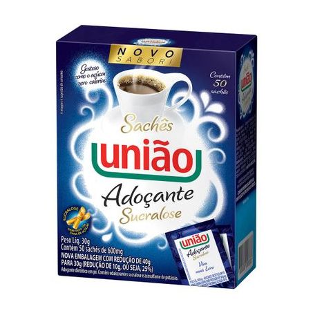 Adoçante União Diet Sucralose 30g Sachê 50 Un