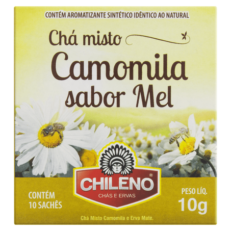 Chá chileno camomila com mel caixa 10g