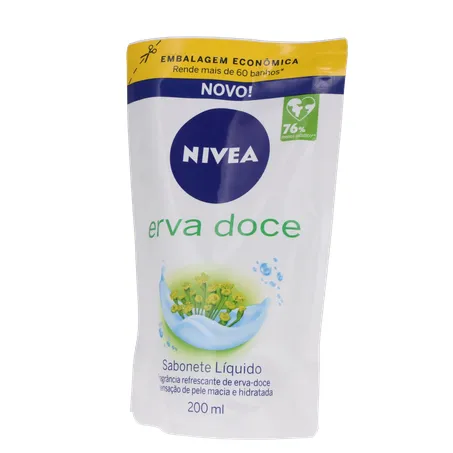 Sabonete liquido nivea erva doce sache 200 ml 360-2